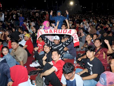Sukses Gelar Nobar Indonesia Lawan Uzbekistan, Masyarakat: Terima Kasih Pak Wali!