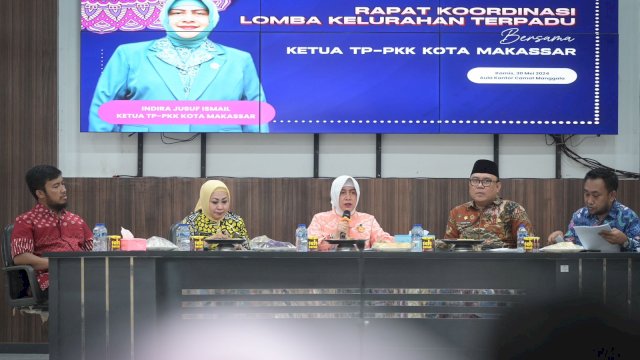 Indira Yusuf Ismail Pimpin Rakor Persiapan Lomba Kelurahan Terpadu Kota Makassar