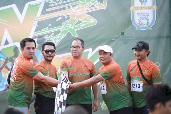 Danny Pomanto Melepas Ratusan Peserta Event Ansor Fun Run di Masjid Kubah 99