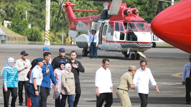 Danny Pomanto-Indira Antar Presiden Jokowi Bertolak ke Jakarta Pasca Kunker di Sulsel