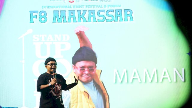 Aksi Kocak Komedian Lokal Hibur Masyarakat di F8 Makassar