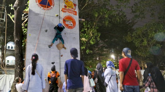 Fasilitas Panjat Tebing BPBD Jadi Daya Tarik Anak-Anak di F8