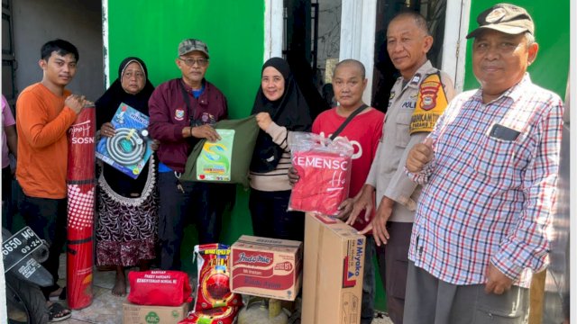 Dinsos Makassar Salurkan Bantuan Untuk Korban Kebakaran Kelurahan Parang Tambung