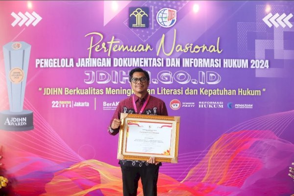 Raih Penghargaan JDIH Tingkat Nasional, Makassar Jadi Kota Terbaik di Zona Hukum Wilayah Tengah Indonesia