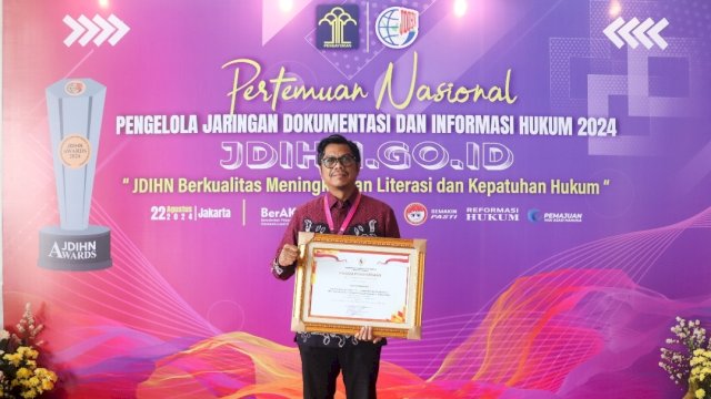 Raih Penghargaan JDIH Tingkat Nasional, Makassar Jadi Kota Terbaik di Zona Hukum Wilayah Tengah Indonesia