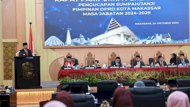 Pjs Wali Kota Makassar Ucapkan Selamat kepada Anggota DPRD Baru, Tekankan Amanah dan Tanggung Jawab