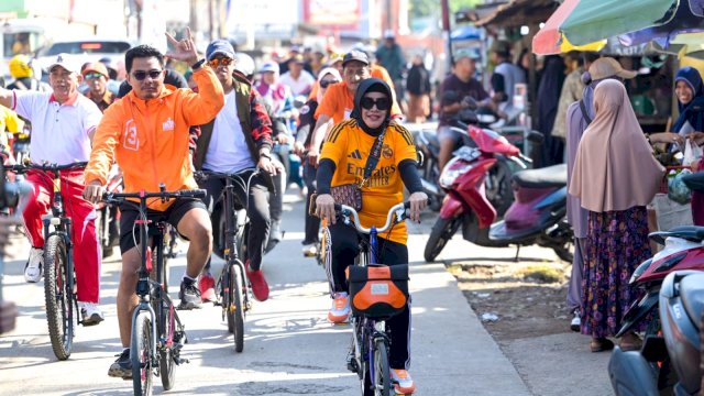 Calon Wali Kota Indira Yusuf Ismail, Kampanyekan Hidup Sehat Dengan Bersepeda Santai