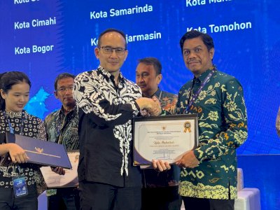 Tiga Kali Berturut-turut Kota Makassar Raih Penghargaan Kota Terbaik TP2DD