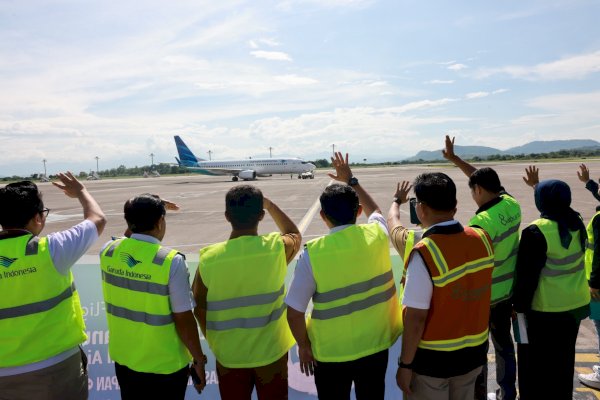 Pj Sekda Makassar Hadiri Peresmian Penerbangan Baru Garuda Indonesia Makassar-Balikpapan