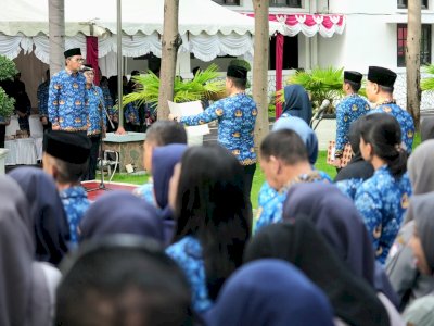 Pimpin Upacara HUT Korpri ke 53, Danny Titip Pesan Jaga Kekompakan dan Setia Kepada Pemimpin Yang Baru