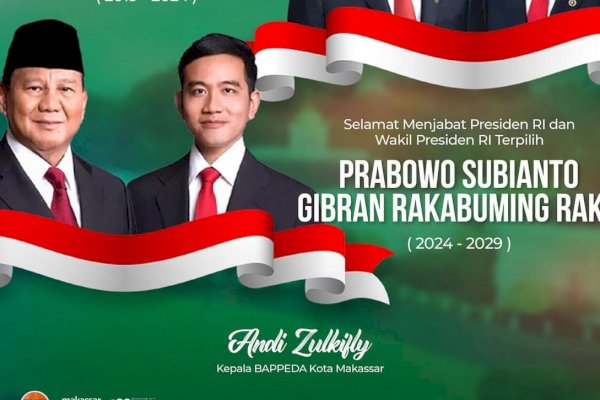 Pelantikan Presiden dan Wakil Presiden Terpilih Republik Indonesia, Ini Harapan Kepala Bappeda Makassar