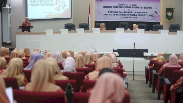 Hari Ibu, DWP Kota Makassar Gelar Seminar Kesehatan Mental Ibu dan Pengasuhan Positif Bagi Anak