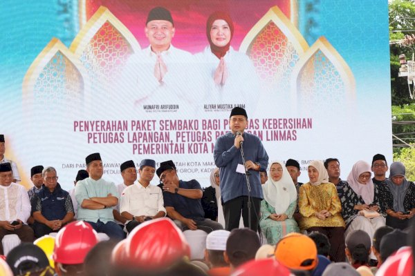 Bantu Petugas Lapangan, Pemkot Makassar Gandeng Swasta dan Komunitas Salurkan Ribuan Paket Sembako